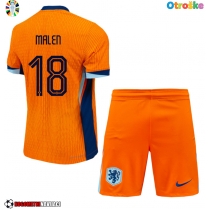 Otroške Nogometnih dresov Nizozemska Donyell Malen #18 Domači EP 2024 Kratki rokavi (+ hlače)